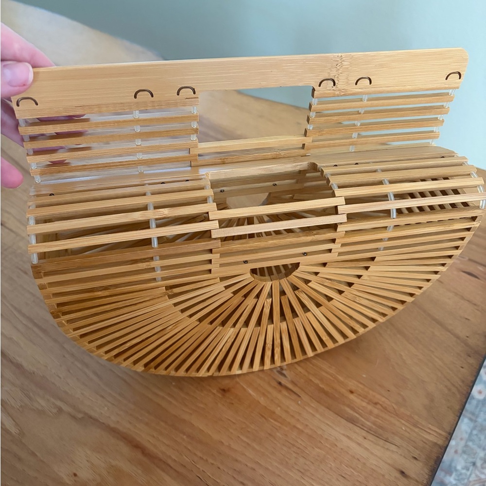 Bamboo Half-Moon Handbag - Picture 4 of 9